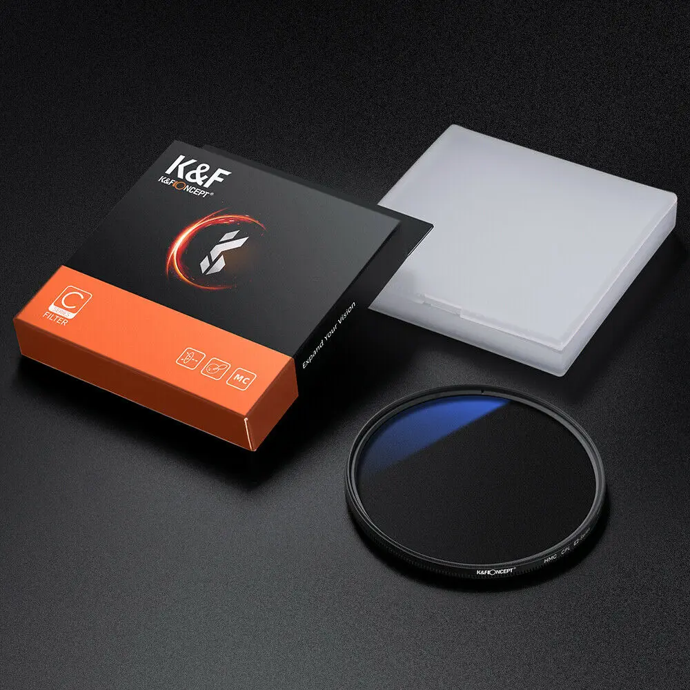 K&F CONCEPT CPL Filter Circular Polarizer Filter Multi-layer Coating Camera Lens Filter C Series 52 55 58 62 67mm 72mm 77mm 82m