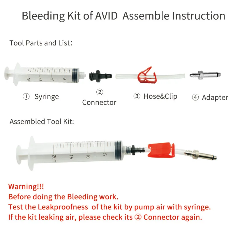 Hydraulic Brake Bleed Kit for SRAM, AVID, Formula, Hayes Hydraulic Brake, DOT Fluid Kit, Advanced Version 3.0/1.6