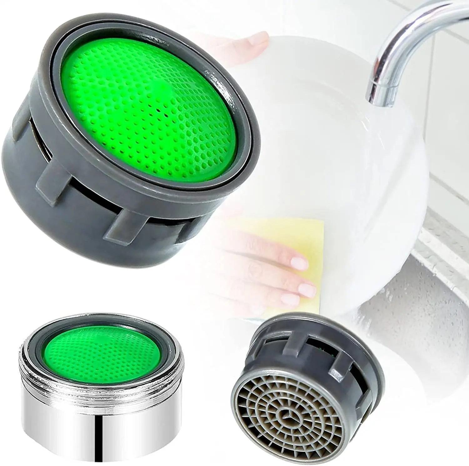 20 Pcs Faucet Aerator,  Flow Restrictor Replacement Parts Insert Sink Aerator Basin Tap Filter-Tap Aerato Kitchen Accessories