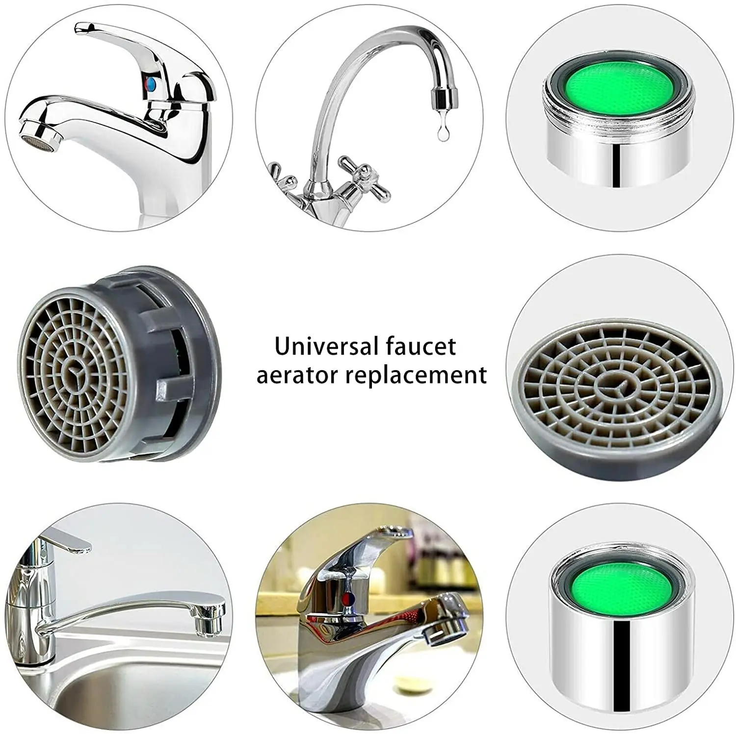 20 Pcs Faucet Aerator,  Flow Restrictor Replacement Parts Insert Sink Aerator Basin Tap Filter-Tap Aerato Kitchen Accessories