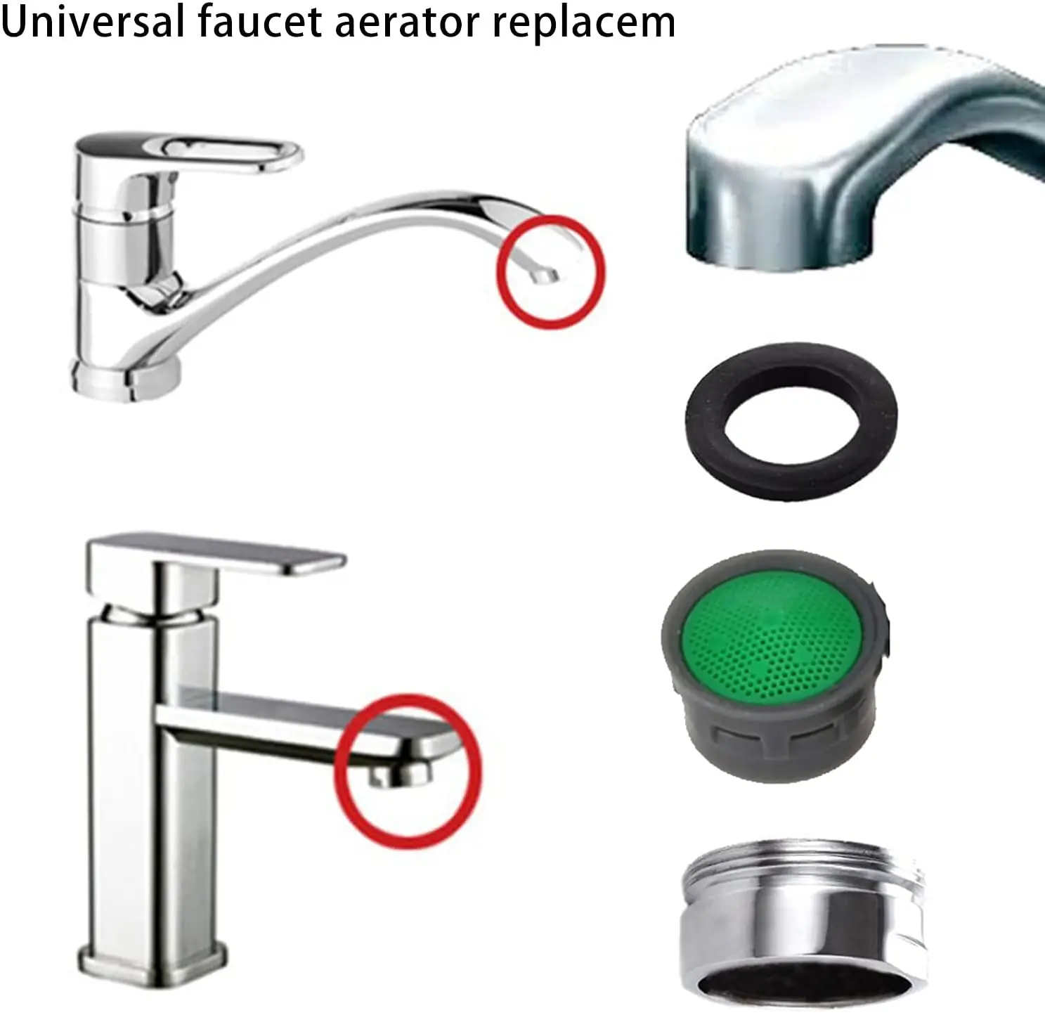 20 Pcs Faucet Aerator,  Flow Restrictor Replacement Parts Insert Sink Aerator Basin Tap Filter-Tap Aerato Kitchen Accessories