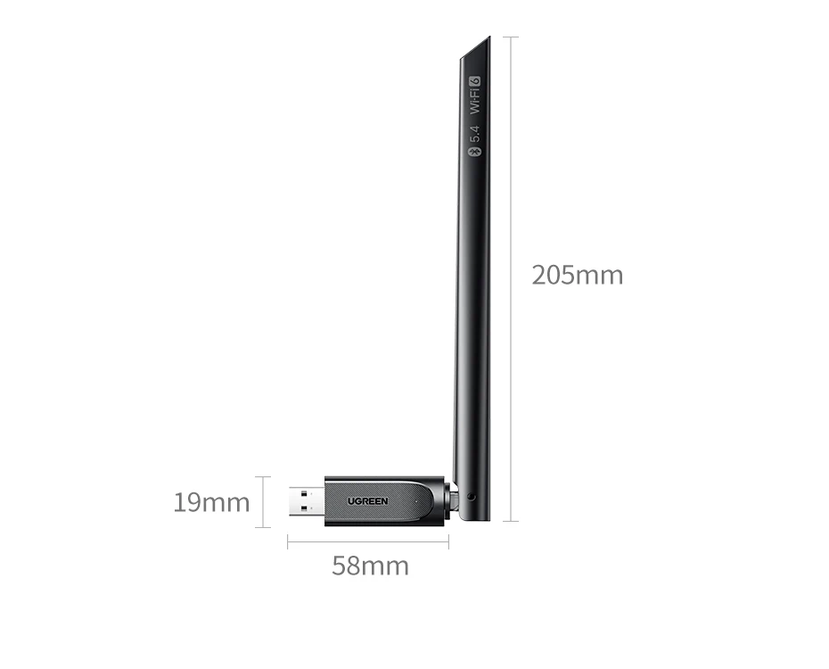 UGREEN WiFi Bluetooth Adapter AX900 BT5.4 5G&2.4G Dual Band WiFi6 Dongle Adapter for Desktop PC Laptop Accessories 6dBi Antenna