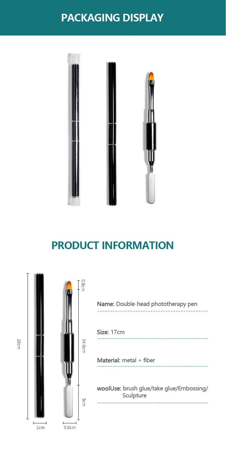Nail Art Brushes Nail Glue Phototherapy Pen UV Gel Brush Pen Acrylic Nail Art Painting Drawing Carving Pen Manicure Professionne