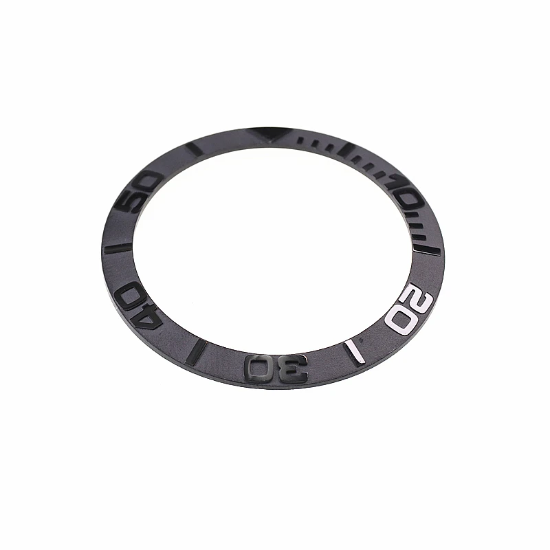 Black Matt Yacht-Master Ceramic Bezel Insert for MDV106-1A MDV106B-2A MDV106G Merlin Scale Ring Insert Replacement MOD