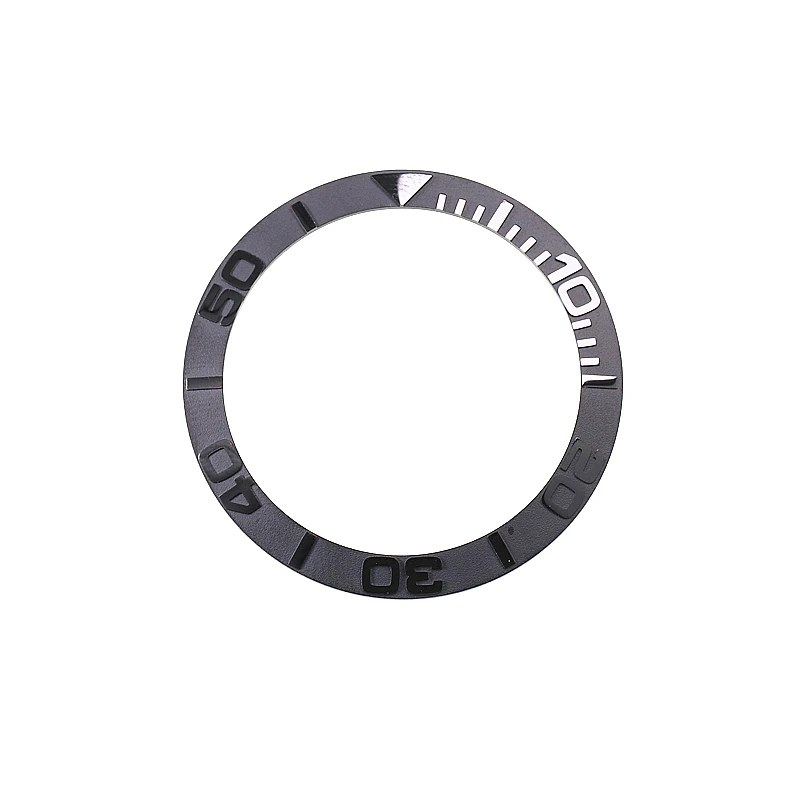 Black Matt Yacht-Master Ceramic Bezel Insert for MDV106-1A MDV106B-2A MDV106G Merlin Scale Ring Insert Replacement MOD