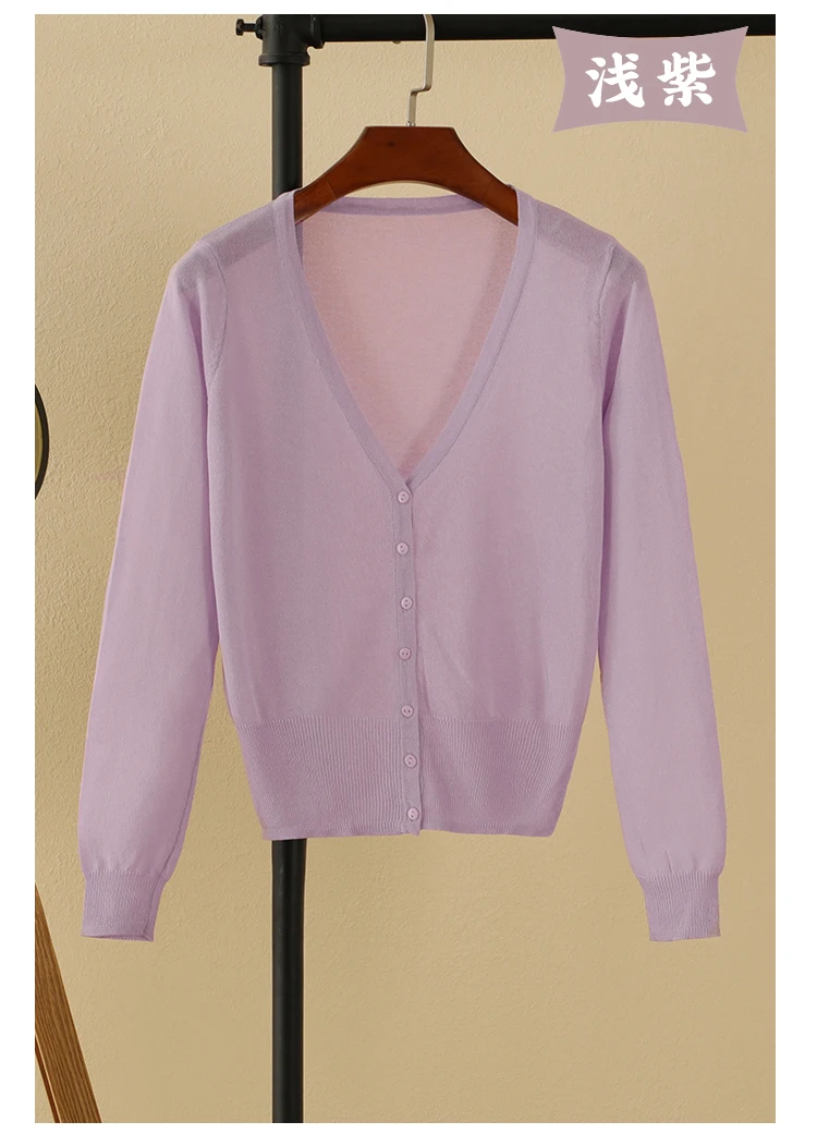 Summer Cardigan Women Cropped Korean Fashion Style Female Black Women's Coat Clothing V-neck Ladies Sweater Outerwear Cute Basic