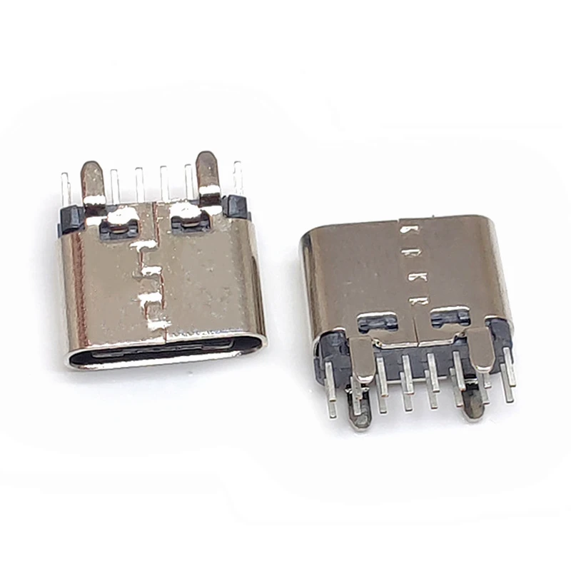 5PCS 16Pin Vertical Female Type C USB Socket Connector USB3.1 TYPE-C 16P PCB H6.5 Vertical Plug USB C