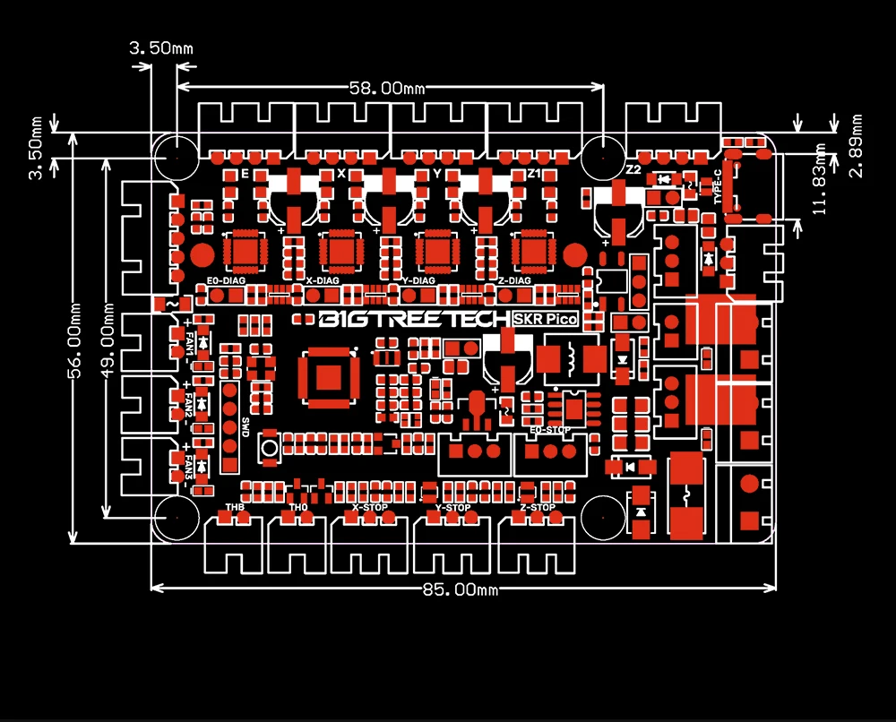 BIGTREETECH BTT SKR PICO V1.0 Motherboard On Board TMC2209 UART MURATA Capacitor for Raspberry Pi VORON V0.1 3D Printer Parts