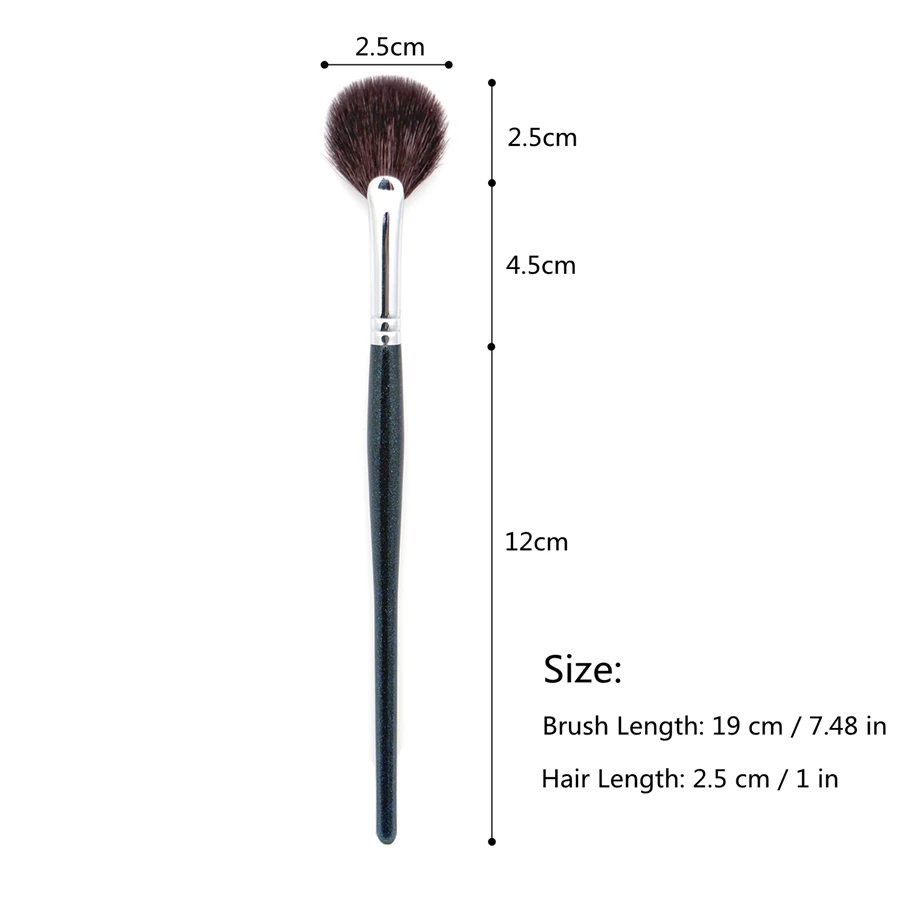 Fan Highlighter Brushes Makeup Top Goat Hair High Quality Blender Make Up Brush