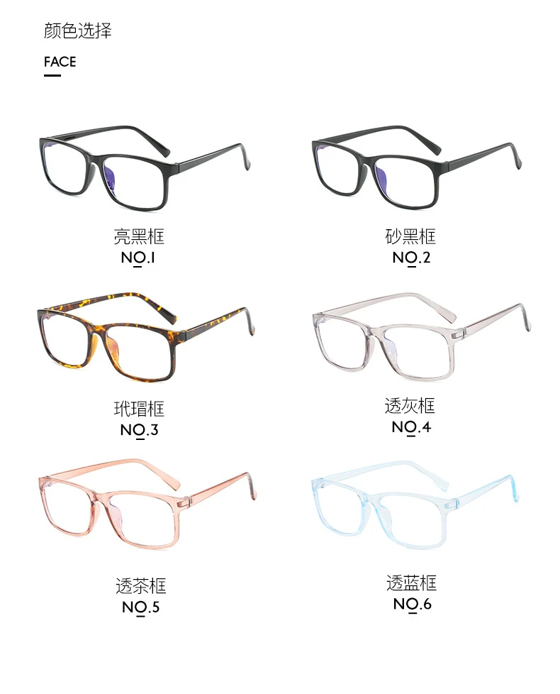 Transparent Computer Glasses Frame Women Men Anti Blue Light Square Eyewear Blocking Glasses Optical Spectacle Eyeglass