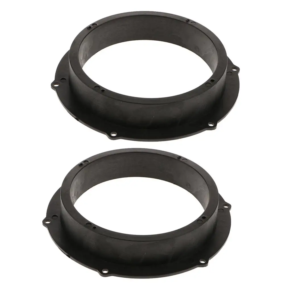 2Pcs 6.5inch Car Speaker Mounting Spacers Adapter Rings Mount Bracket Ring for Audi for VW Magotan Skoda Speaker Spacers Black