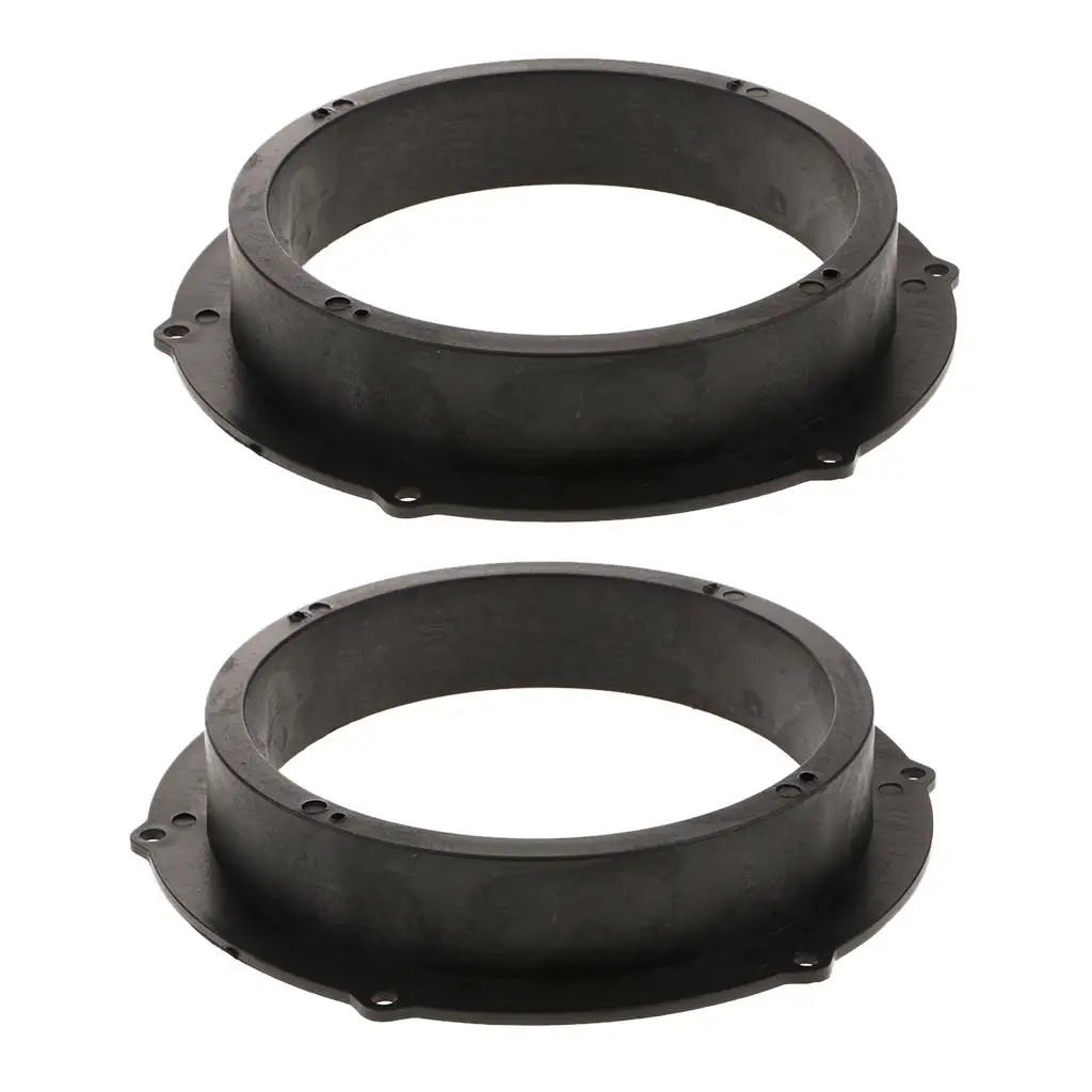 2Pcs 6.5inch Car Speaker Mounting Spacers Adapter Rings Mount Bracket Ring for Audi for VW Magotan Skoda Speaker Spacers Black