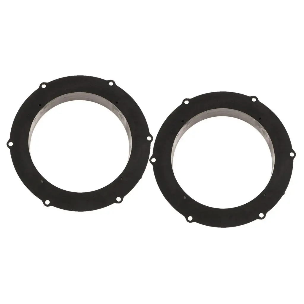 2Pcs 6.5inch Car Speaker Mounting Spacers Adapter Rings Mount Bracket Ring for Audi for VW Magotan Skoda Speaker Spacers Black