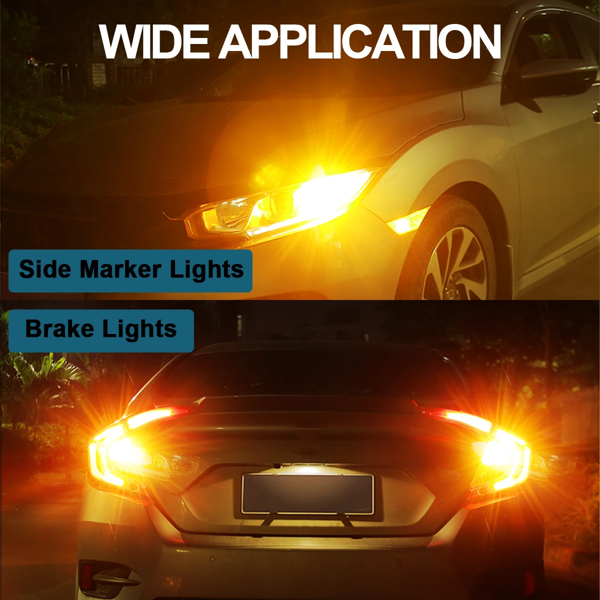 BA9S T4W 64111 BAX9S H6W 64132 BAY9S H21W 64136 LED Bulb CANBus for Back Up Reverse Light Side Marker Corner Tail Light