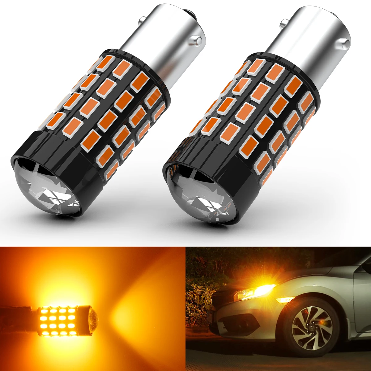 BA9S T4W 64111 BAX9S H6W 64132 BAY9S H21W 64136 LED Bulb CANBus for Back Up Reverse Light Side Marker Corner Tail Light