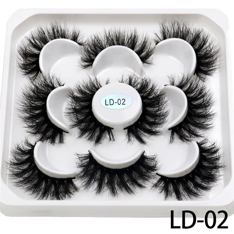 New 5Pairs 15-25mm 3D Mink Lashes Wholesales Natural False Eyelashes,Extension eyelashes wholesale bulk