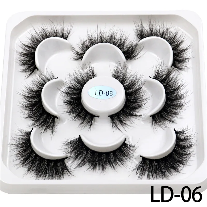 New 5Pairs 15-25mm 3D Mink Lashes Wholesales Natural False Eyelashes,Extension eyelashes wholesale bulk