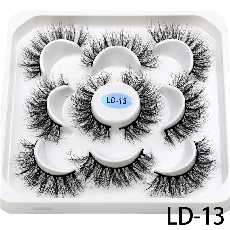 New 5Pairs 15-25mm 3D Mink Lashes Wholesales Natural False Eyelashes,Extension eyelashes wholesale bulk