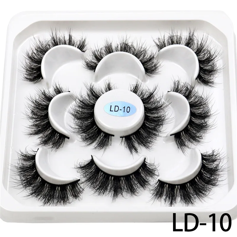 New 5Pairs 15-25mm 3D Mink Lashes Wholesales Natural False Eyelashes,Extension eyelashes wholesale bulk