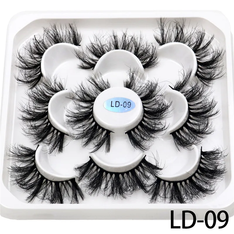 New 5Pairs 15-25mm 3D Mink Lashes Wholesales Natural False Eyelashes,Extension eyelashes wholesale bulk