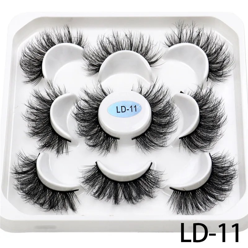 New 5Pairs 15-25mm 3D Mink Lashes Wholesales Natural False Eyelashes,Extension eyelashes wholesale bulk