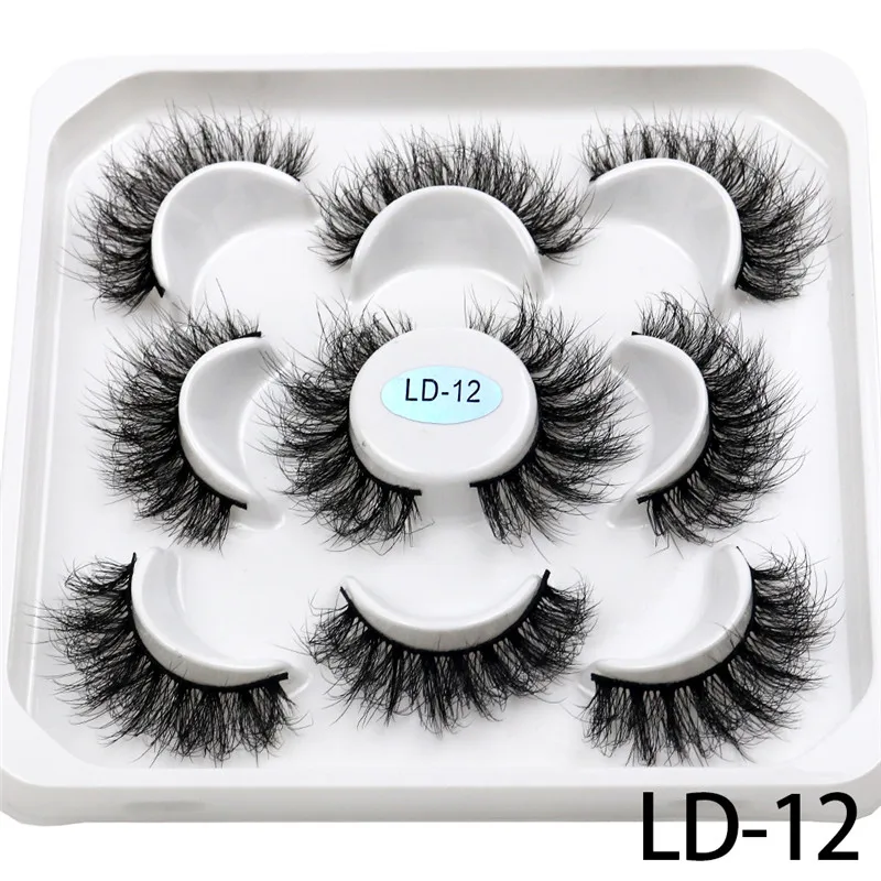 New 5Pairs 15-25mm 3D Mink Lashes Wholesales Natural False Eyelashes,Extension eyelashes wholesale bulk