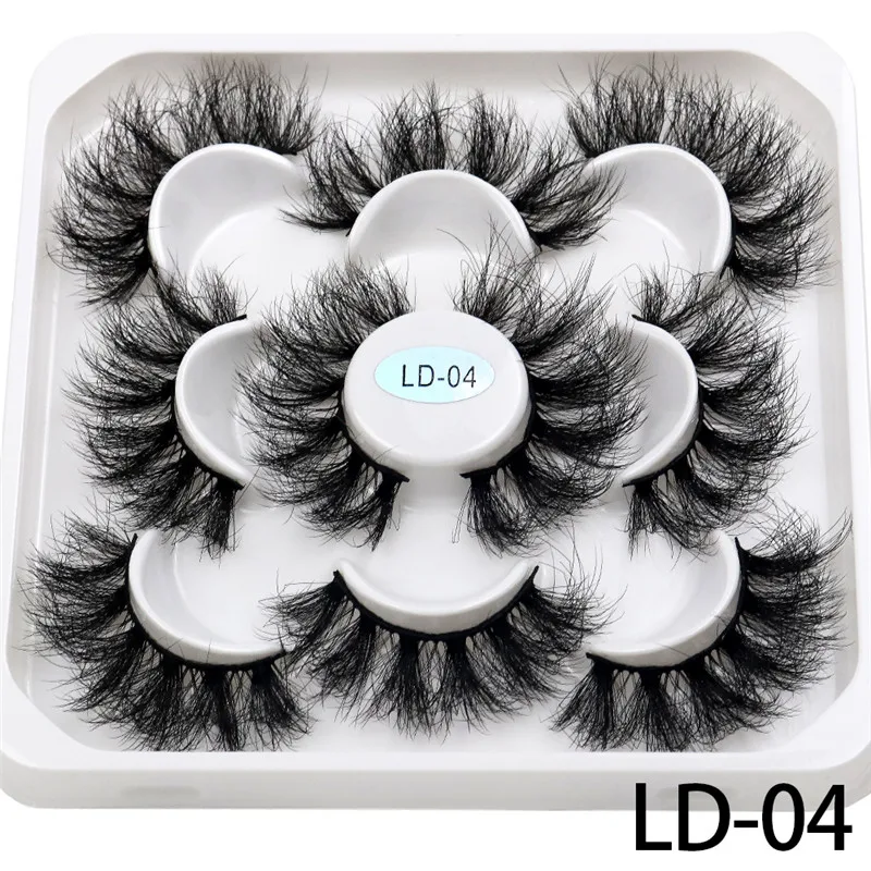 New 5Pairs 15-25mm 3D Mink Lashes Wholesales Natural False Eyelashes,Extension eyelashes wholesale bulk
