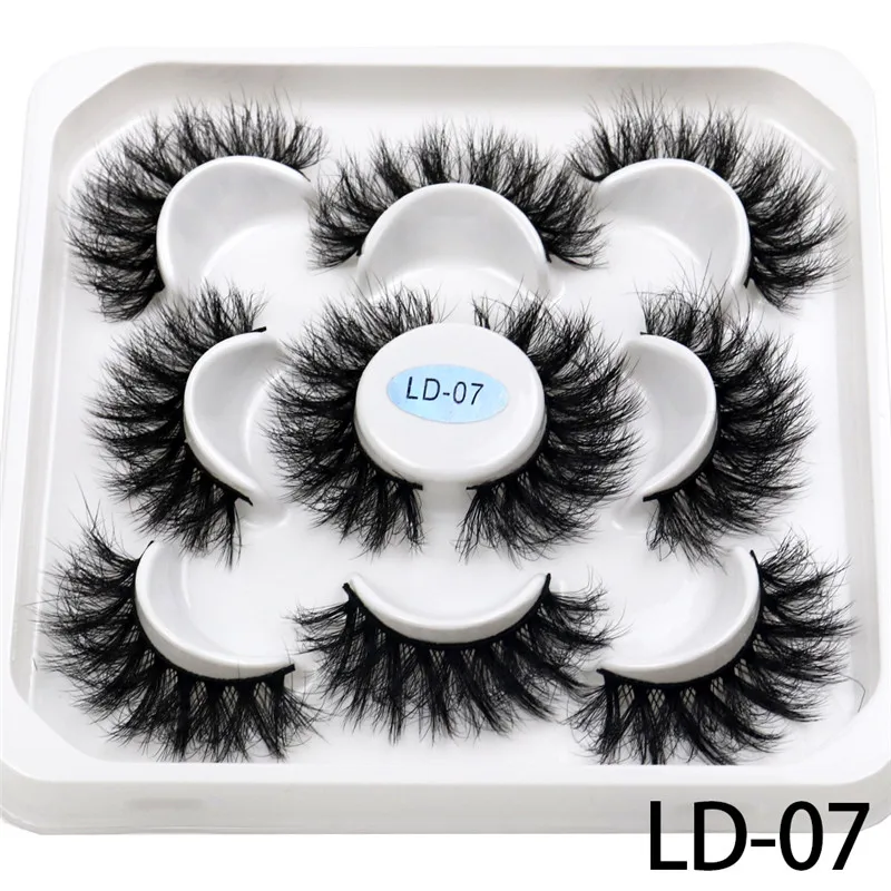 New 5Pairs 15-25mm 3D Mink Lashes Wholesales Natural False Eyelashes,Extension eyelashes wholesale bulk