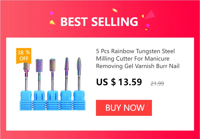 7Pcs Ceramic Nail Drill Bits Set for Nails Gel Polish Cuticle Manicure Milling Cutter For Manicure Kits Tools with Holder