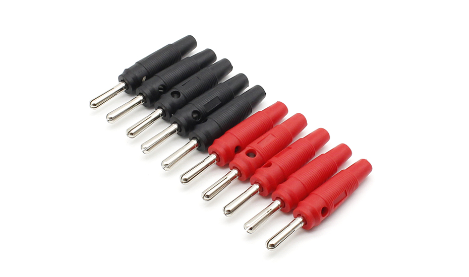 10pcs 4mm Banana Plug High Current Insulated Shrouded Stackable Connector Screw connection