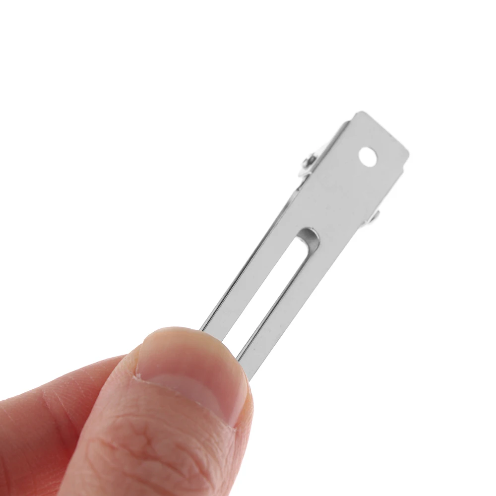 New Professional Double Prong Hair Clip Salon Setting Hairdressing Style Fixed hair clip Stainless Steel Makeup Clip