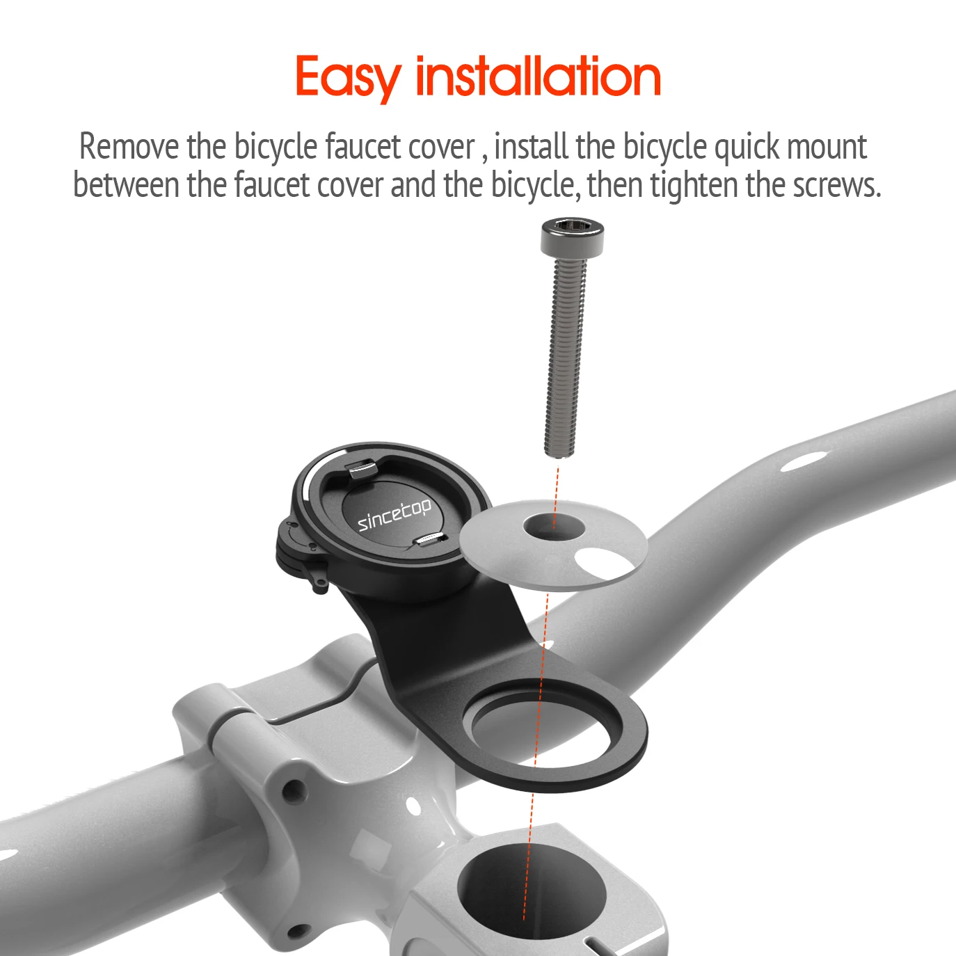 Bike Stem Phone Mount,Mountain Bicycle Phone Holder,Universal Aluminum Handlebar Cell Phone Cycling MTB Quick Attach/Detach