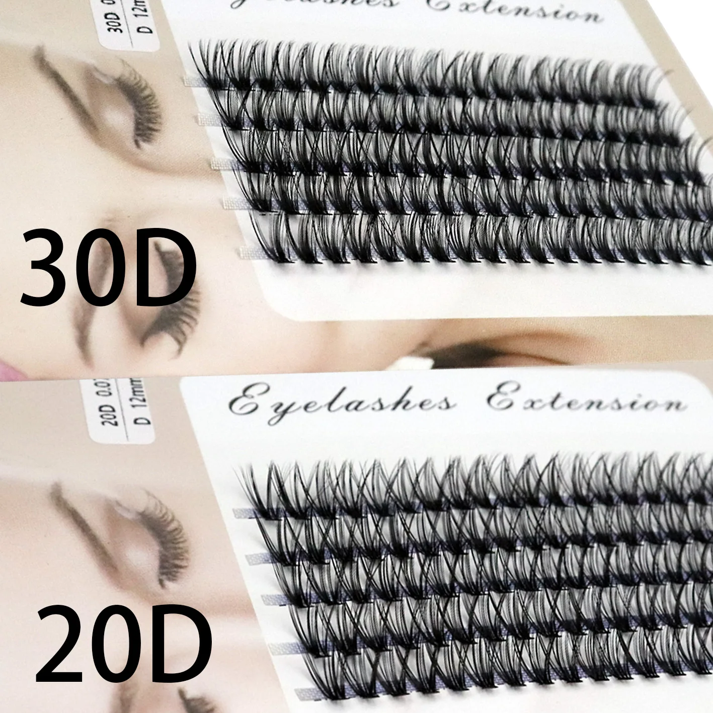 100Pcs Individual Eyelashes Professional Makeup Grafting False Eyelashes C/D Volume Eyelash Extension Individual Lashes Bunches