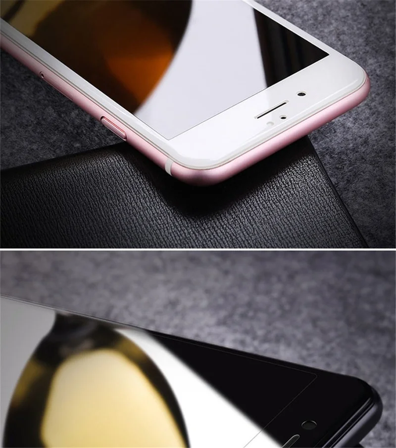 4Pcs Full Cover Tempered Glass On For iPhone 7 8 6 6s Plus Screen Protector Protective Film For iPhone X XS Max XR Curved Edge