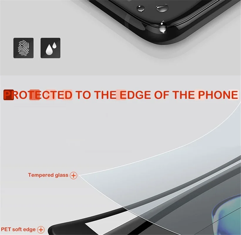 4Pcs Full Cover Tempered Glass On For iPhone 7 8 6 6s Plus Screen Protector Protective Film For iPhone X XS Max XR Curved Edge