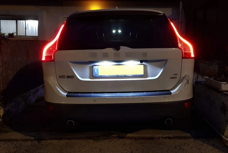 12V LED Number Plate Lamp For Volvo C30 C70 S40 S60 S80 V50 V60 V70 XC60 XC70 XC90 White License Plate Light Assembly