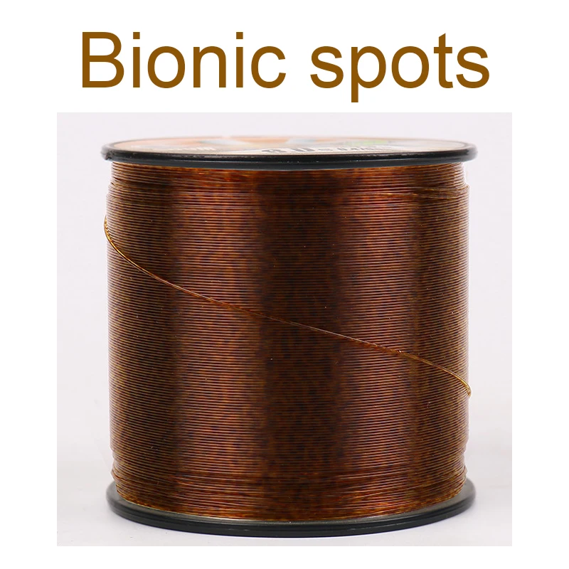 500m Gold Spotted Fishing Line Bionic Invisible Monofilament Nylon Speckle Fluorocarbon Coated Line Carp Fishline Fishing Tools