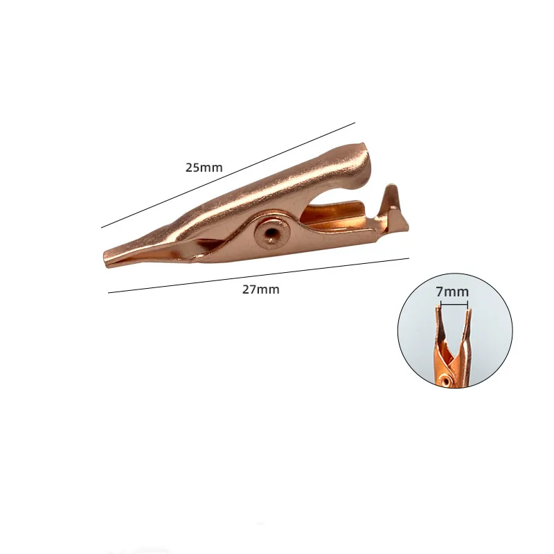 5PCS/LOT Pure Copper Alligator Clip Flat-Mouthed Small Copper Clip Without Toothed Small Copper Clip