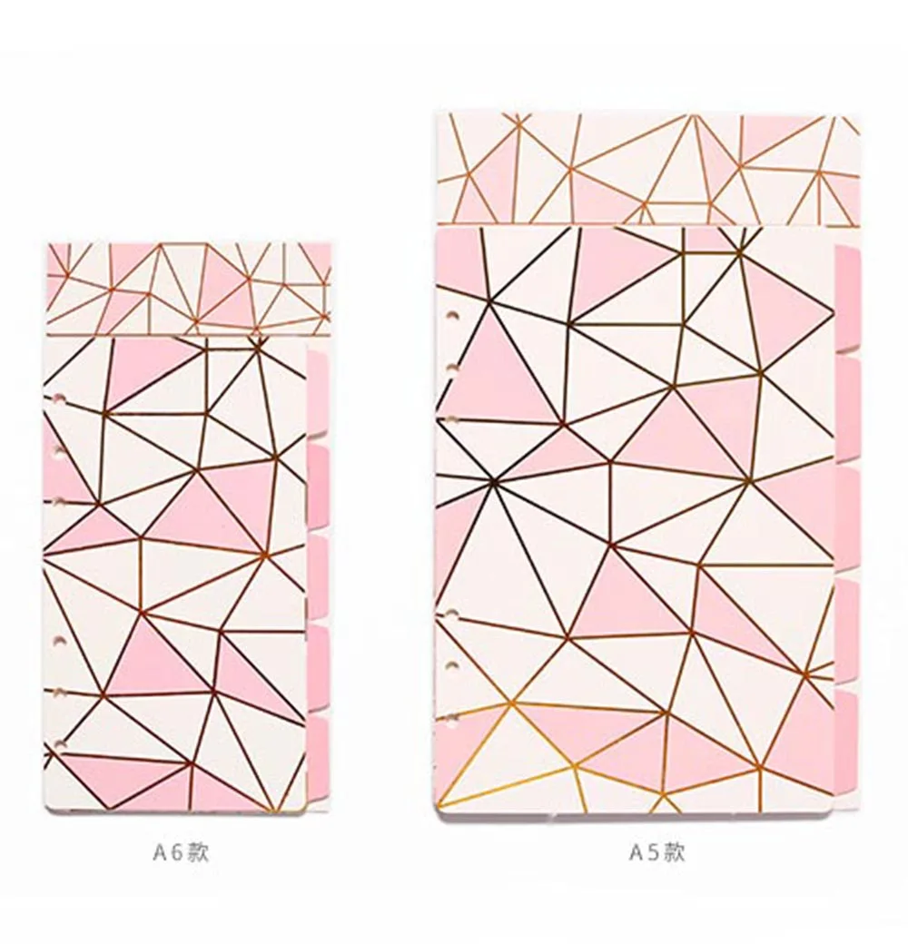 A5 A6 Watercolor Separator Paper Index Page Classification Separator Page 6 Holes Notebook Loose-leaf Book Partition Accessories
