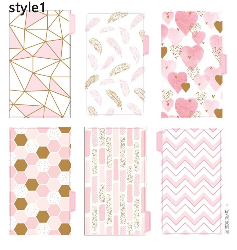 A5 A6 Watercolor Separator Paper Index Page Classification Separator Page 6 Holes Notebook Loose-leaf Book Partition Accessories