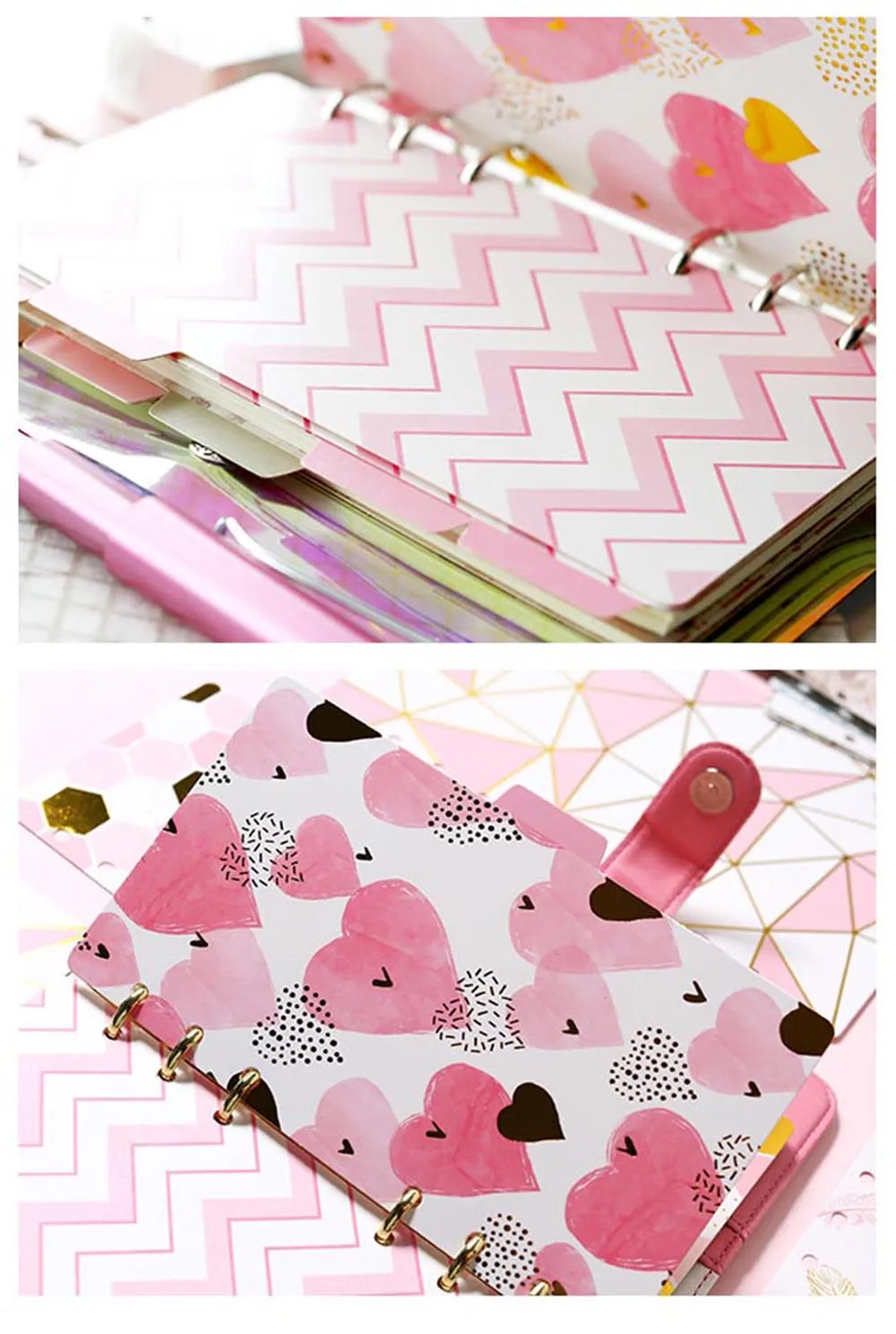 A5 A6 Watercolor Separator Paper Index Page Classification Separator Page 6 Holes Notebook Loose-leaf Book Partition Accessories