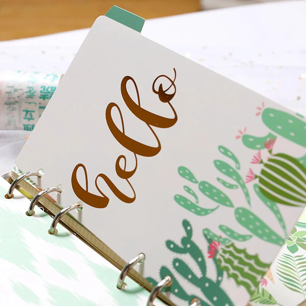 A5 A6 Watercolor Separator Paper Index Page Classification Separator Page 6 Holes Notebook Loose-leaf Book Partition Accessories