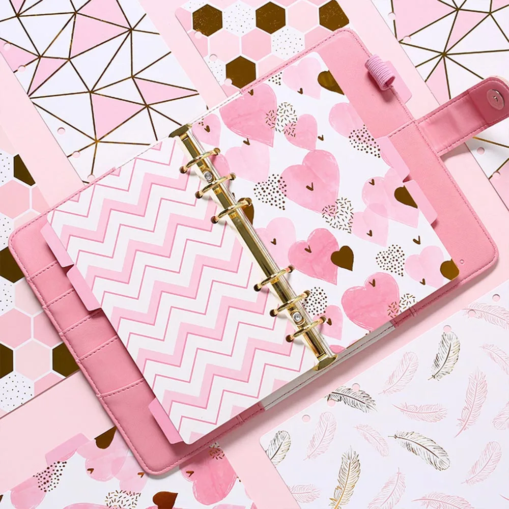 A5 A6 Watercolor Separator Paper Index Page Classification Separator Page 6 Holes Notebook Loose-leaf Book Partition Accessories