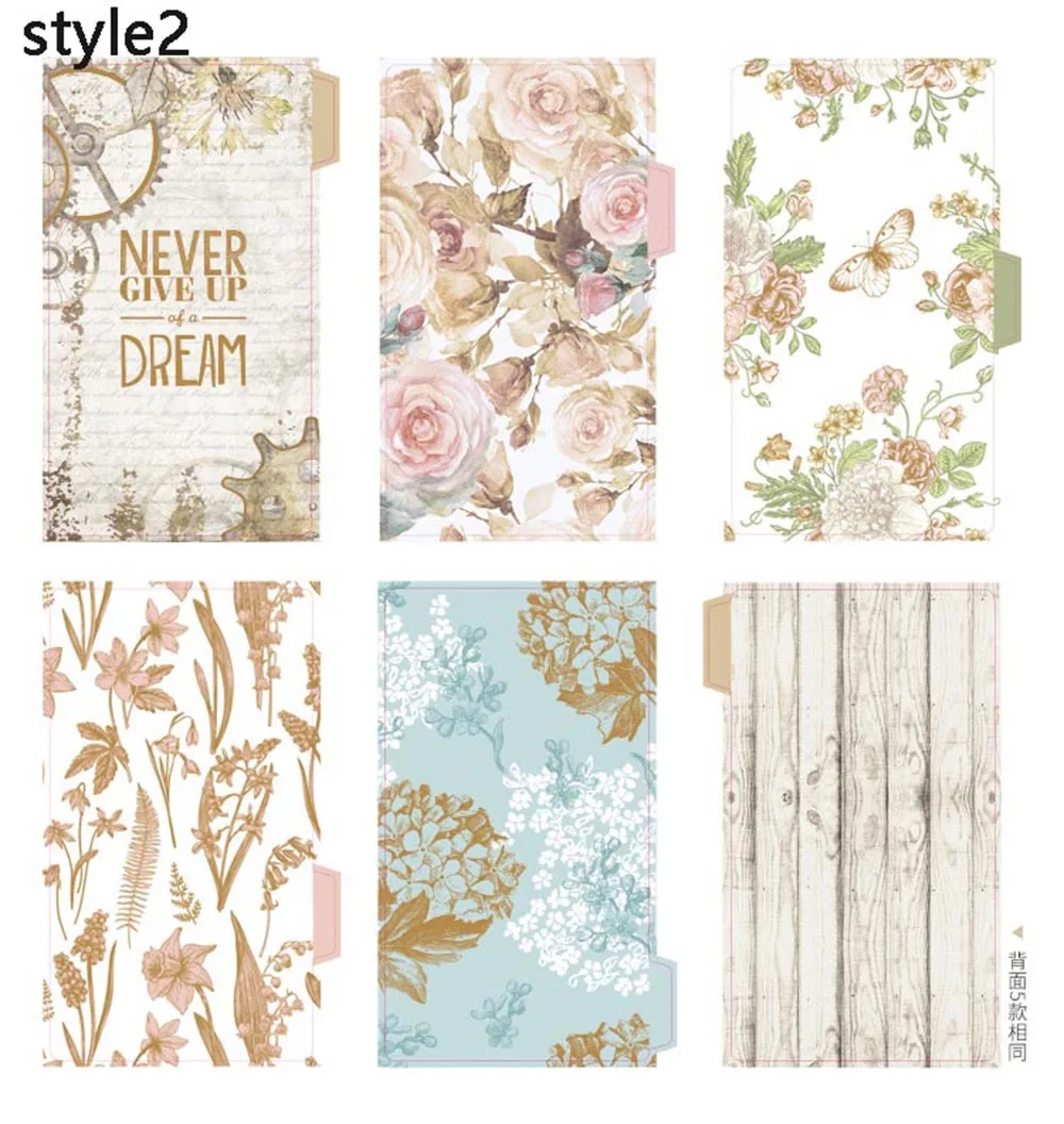 A5 A6 Watercolor Separator Paper Index Page Classification Separator Page 6 Holes Notebook Loose-leaf Book Partition Accessories