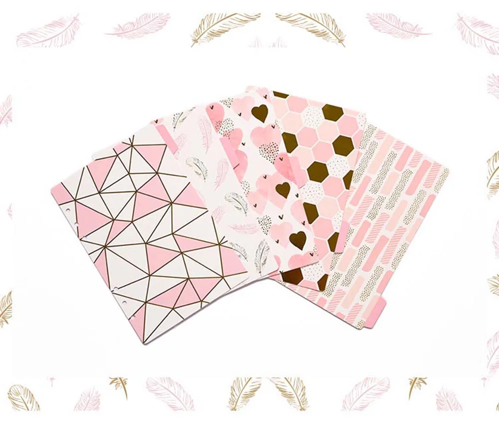 A5 A6 Watercolor Separator Paper Index Page Classification Separator Page 6 Holes Notebook Loose-leaf Book Partition Accessories