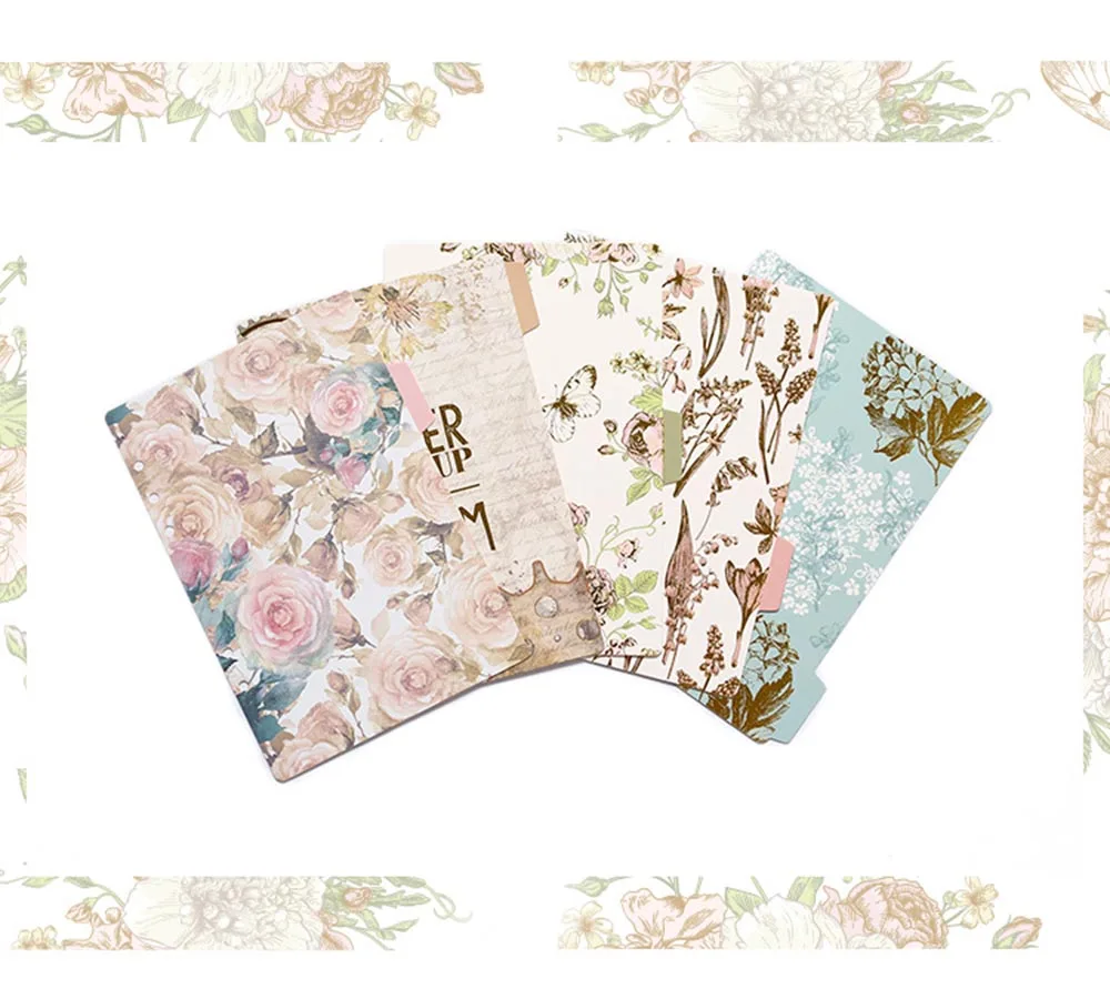 A5 A6 Watercolor Separator Paper Index Page Classification Separator Page 6 Holes Notebook Loose-leaf Book Partition Accessories