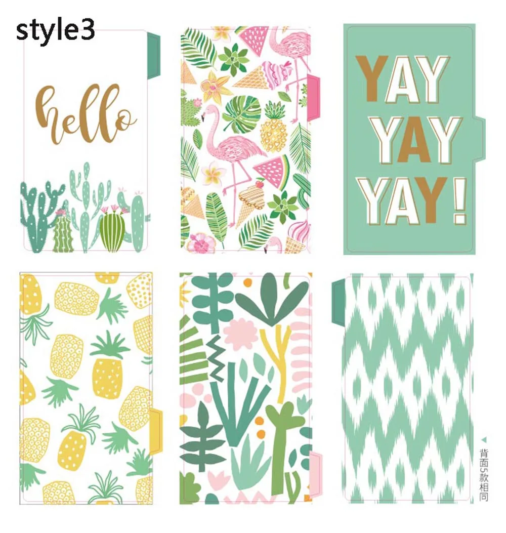 A5 A6 Watercolor Separator Paper Index Page Classification Separator Page 6 Holes Notebook Loose-leaf Book Partition Accessories