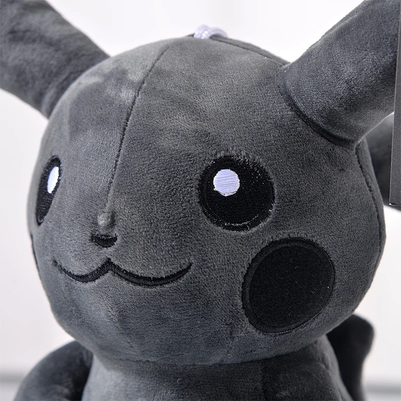 2024 Hot Sale 20cm Color Pokemon Cute Pet Figures Pikachu  Cartoon Black Pikachu Plush Toy Pokémon  Anime Stuffed Doll Kids Gift