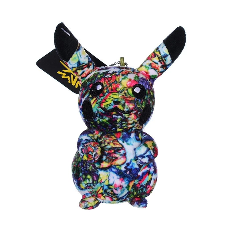2024 Hot Sale 20cm Color Pokemon Cute Pet Figures Pikachu  Cartoon Black Pikachu Plush Toy Pokémon  Anime Stuffed Doll Kids Gift