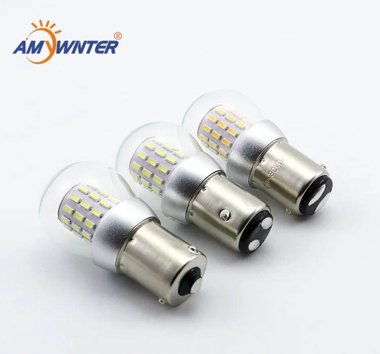 2pcs S25 P21W BA15S LED Bulbs BA15D 12-24V Light Navigation BAY15D Lamp Parking Ship Source